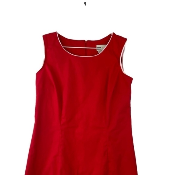 FADED Glory Fearless red dress with white piping zip up back size 6 stretch - Picture 6 of 10